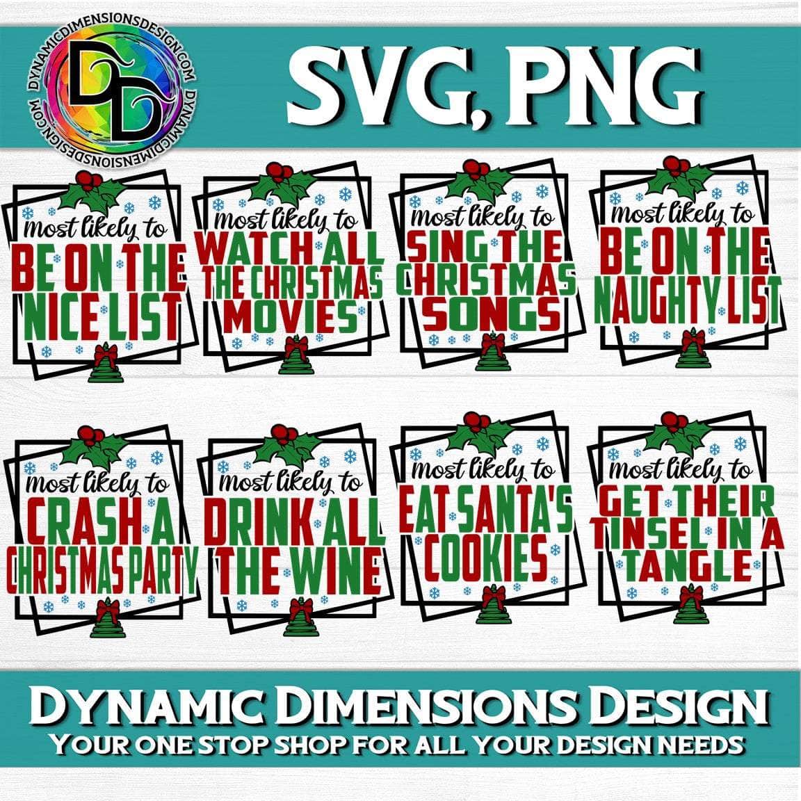Family Christmas SVG Bundle svg, png, instant download, dxf, eps, pdf, jpg, cricut, silhouette, sublimtion, printable