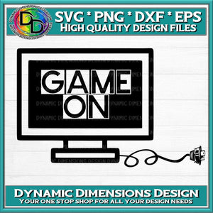 Game On svg, png, instant download, dxf, eps, pdf, jpg, cricut, silhouette, sublimtion, printable