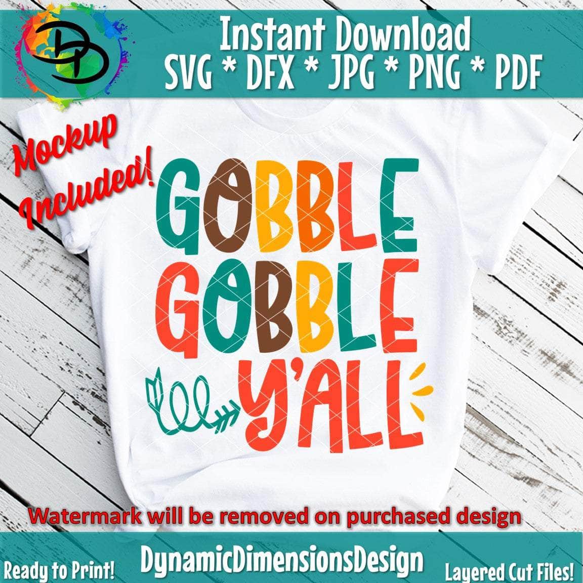 Gobble Gobble Yall SVG/PNG