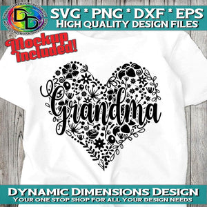 Grandma Flower Heart