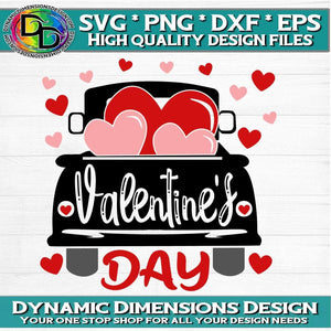 Happy Valentines Vintage Truck svg, png, instant download, dxf, eps, pdf, jpg, cricut, silhouette, sublimtion, printable