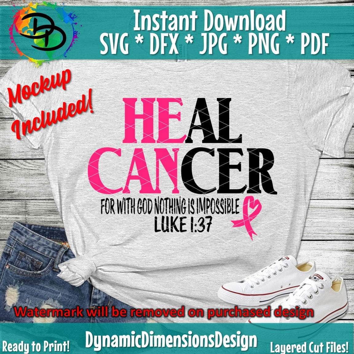 Heal Cancer He Can SVG/PNG
