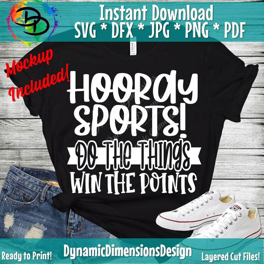 Hooray Sports svg, png, instant download, dxf, eps, pdf, jpg, cricut, silhouette, sublimtion, printable