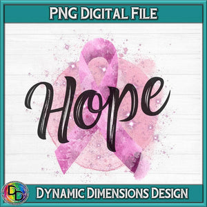 Hope Pink Awareness Ribbon PNG