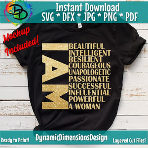 I AM A WOMAN SVG/PNG