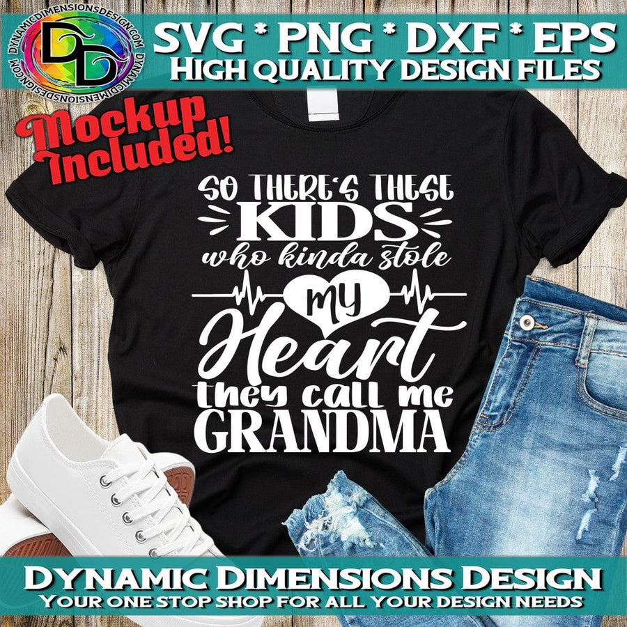 Kids Stole My Heart _ Calls me Grandma svg, png, instant download, dxf, eps, pdf, jpg, cricut, silhouette, sublimtion, printable