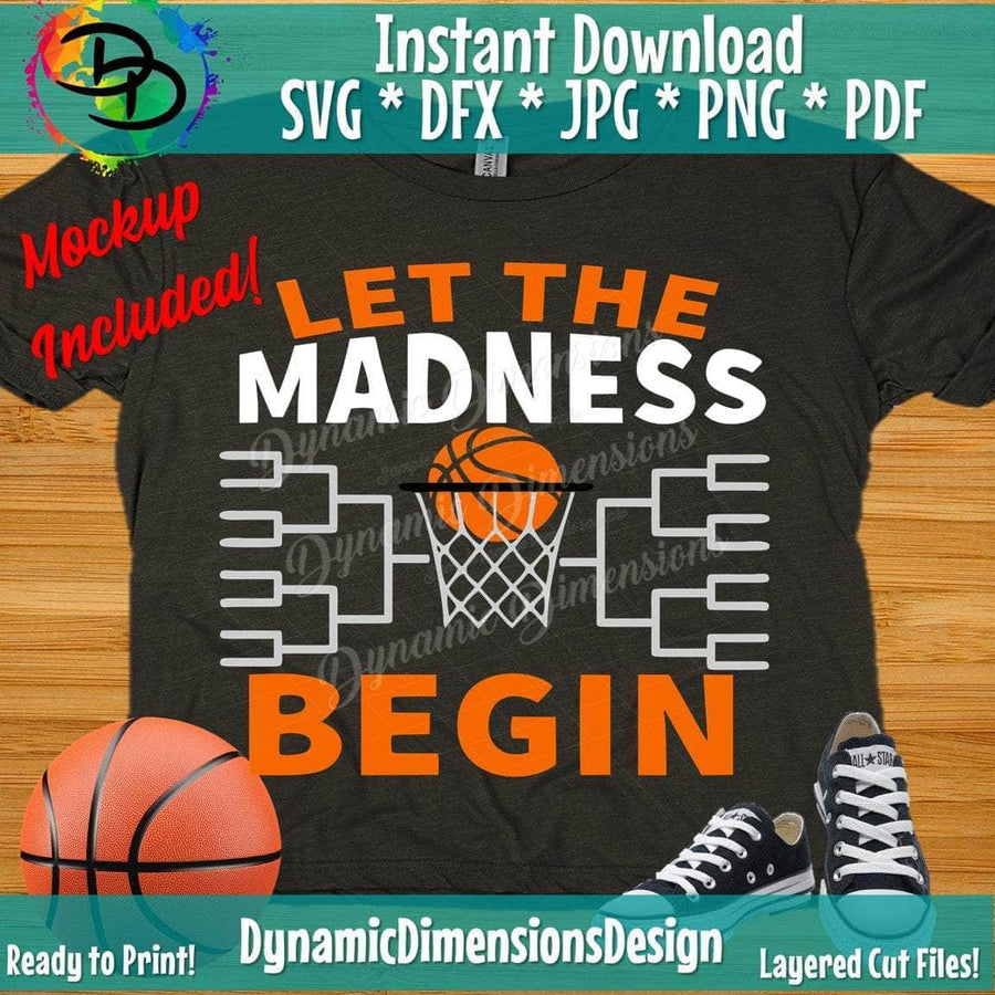 Let the Madness Begin svg, png, instant download, dxf, eps, pdf, jpg, cricut, silhouette, sublimtion, printable