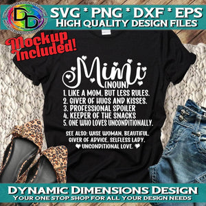 Mimi Definition svg, png, instant download, dxf, eps, pdf, jpg, cricut, silhouette, sublimtion, printable