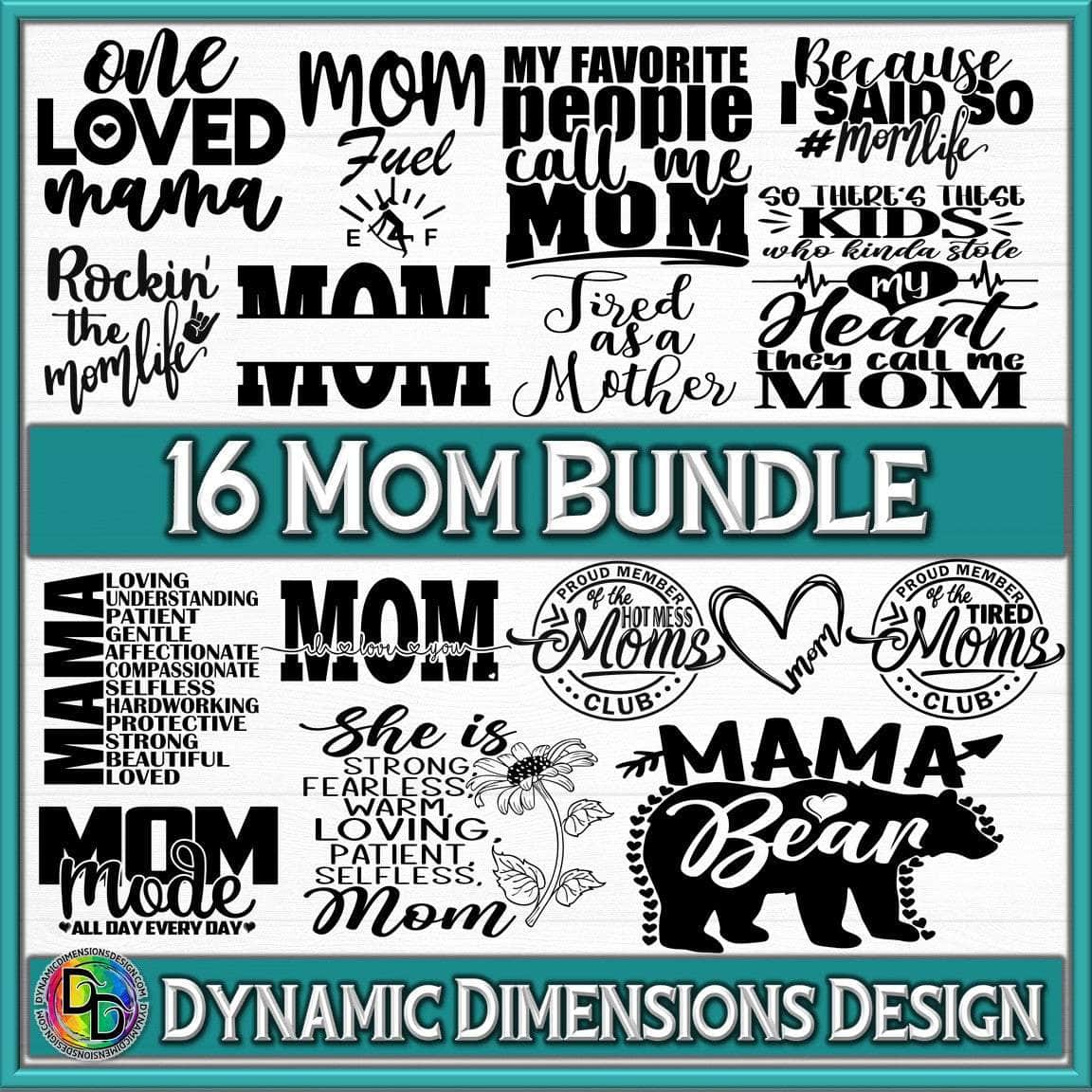 Mom Bundle svg, png, instant download, dxf, eps, pdf, jpg, cricut, silhouette, sublimtion, printable