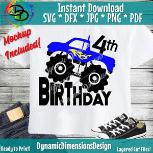 Monster truck 4th Birthday