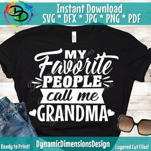 My Favorite People, Call Me Grandma SVG/PNG