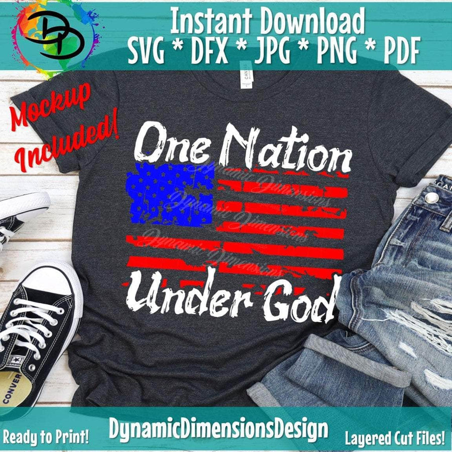 One Nation Under God svg, png, instant download, dxf, eps, pdf, jpg, cricut, silhouette, sublimtion, printable
