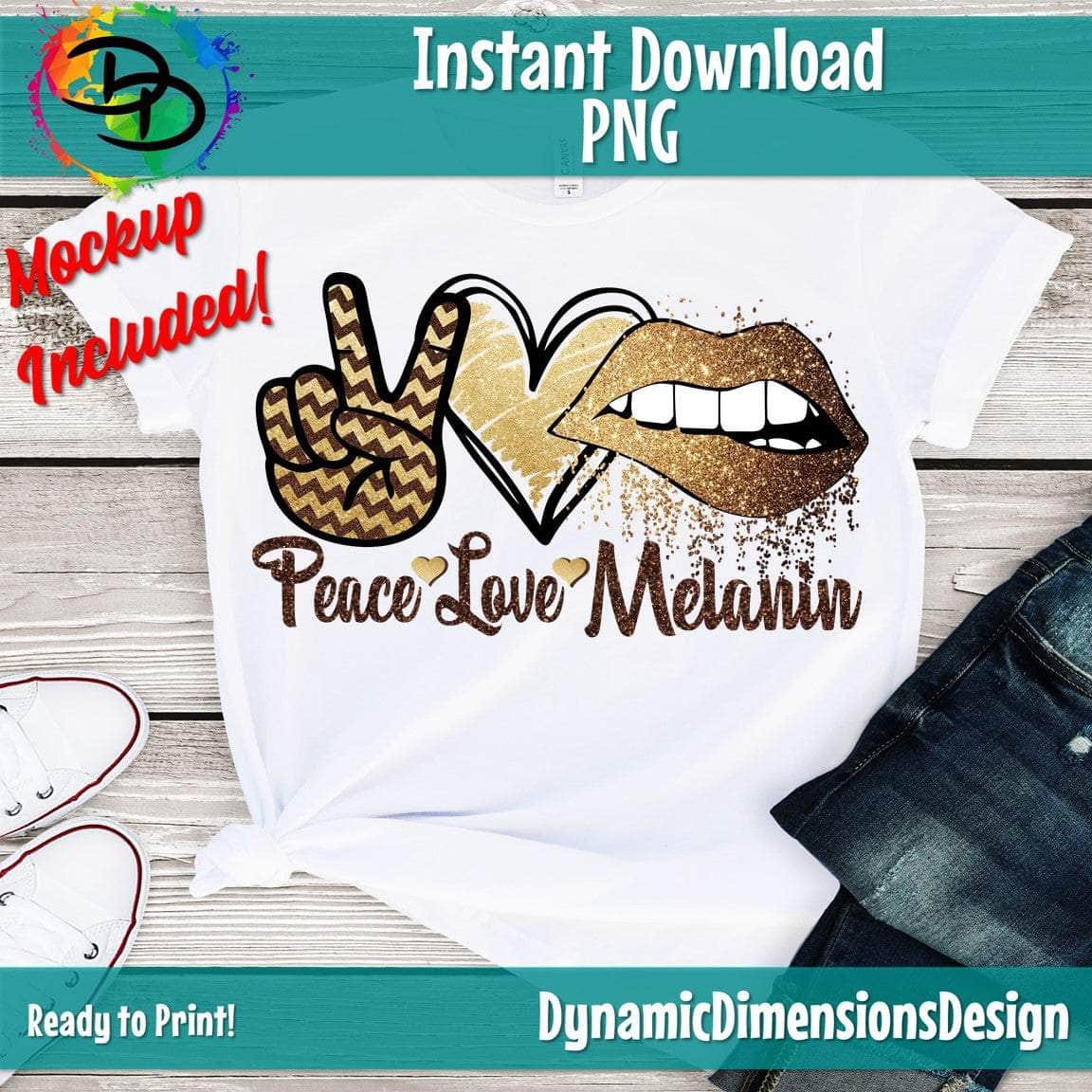 Peace Love Melanin PNG