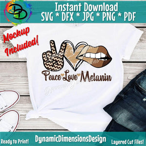 Peace Love Melanin SVG