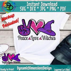 Peace Love Witches SVG/PNG