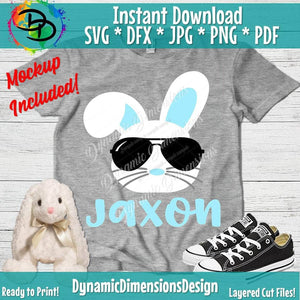 Personalized Bunny with Glasses _ Boy