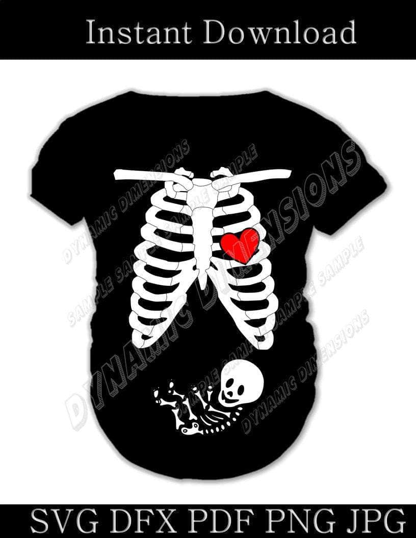 Pregnant Shirt Skeleton