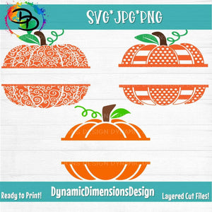 Pumpkin Monogram Clipart Bundle