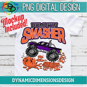 Pumpkin Smasher Monster Truck PNG