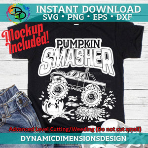 Pumpkin Smasher Monster Truck SVG