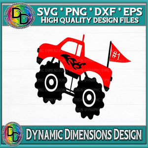 Red Monster Truck svg, png, instant download, dxf, eps, pdf, jpg, cricut, silhouette, sublimtion, printable
