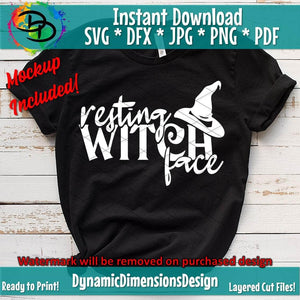 Resting Witch Face svg