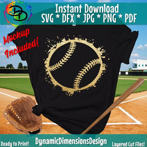 Softball/Baseball Splatter SVG/PNG