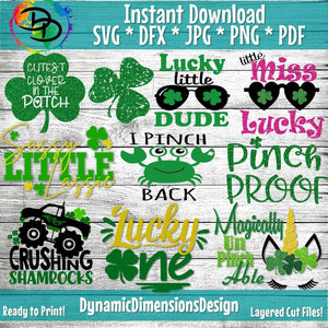 St. Patrick's Day Bundle svg, png, instant download, dxf, eps, pdf, jpg, cricut, silhouette, sublimtion, printable