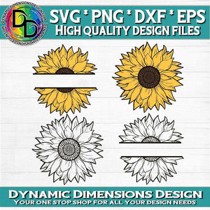 Sunflower Clipart Bundle svg, png, instant download, dxf, eps, pdf, jpg, cricut, silhouette, sublimtion, printable