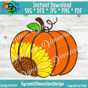 Sunflower Pumpkin SVG/PNG