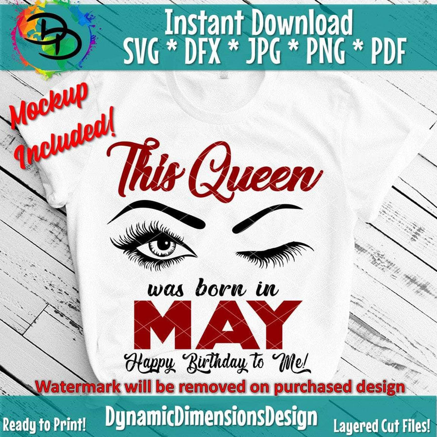 This Queen was Born in May SVG/PNG
