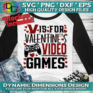 V is for Video Game svg, png, instant download, dxf, eps, pdf, jpg, cricut, silhouette, sublimtion, printable