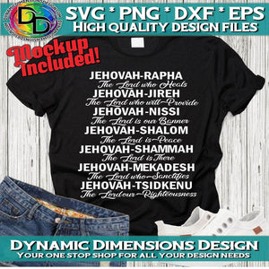 Yahweh Names svg, png, instant download, dxf, eps, pdf, jpg, cricut, silhouette, sublimtion, printable